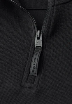 Sweat-shirt à col roulé piqué