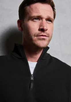 Sweat-shirt à col roulé piqué