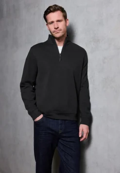 Sweat-shirt à col roulé piqué