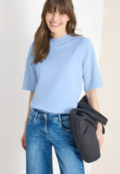 Sweat-shirt à manches courtes au look "Garment dye