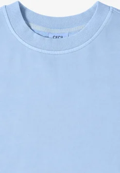 Sweat-shirt à manches courtes au look "Garment dye