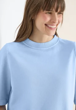 Sweat-shirt à manches courtes au look 