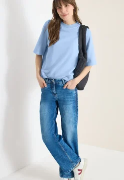 Sweat-shirt à manches courtes au look 