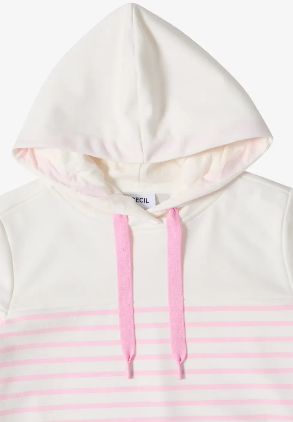Sweat-shirt à manches courtes avec capuche et rayures