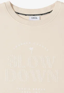 Sweat-shirt à manches courtes avec wording
