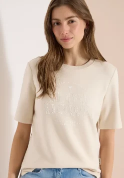 Sweat-shirt à manches courtes avec wording