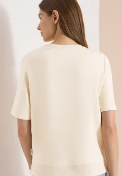 Sweat-shirt à manches courtes avec wording