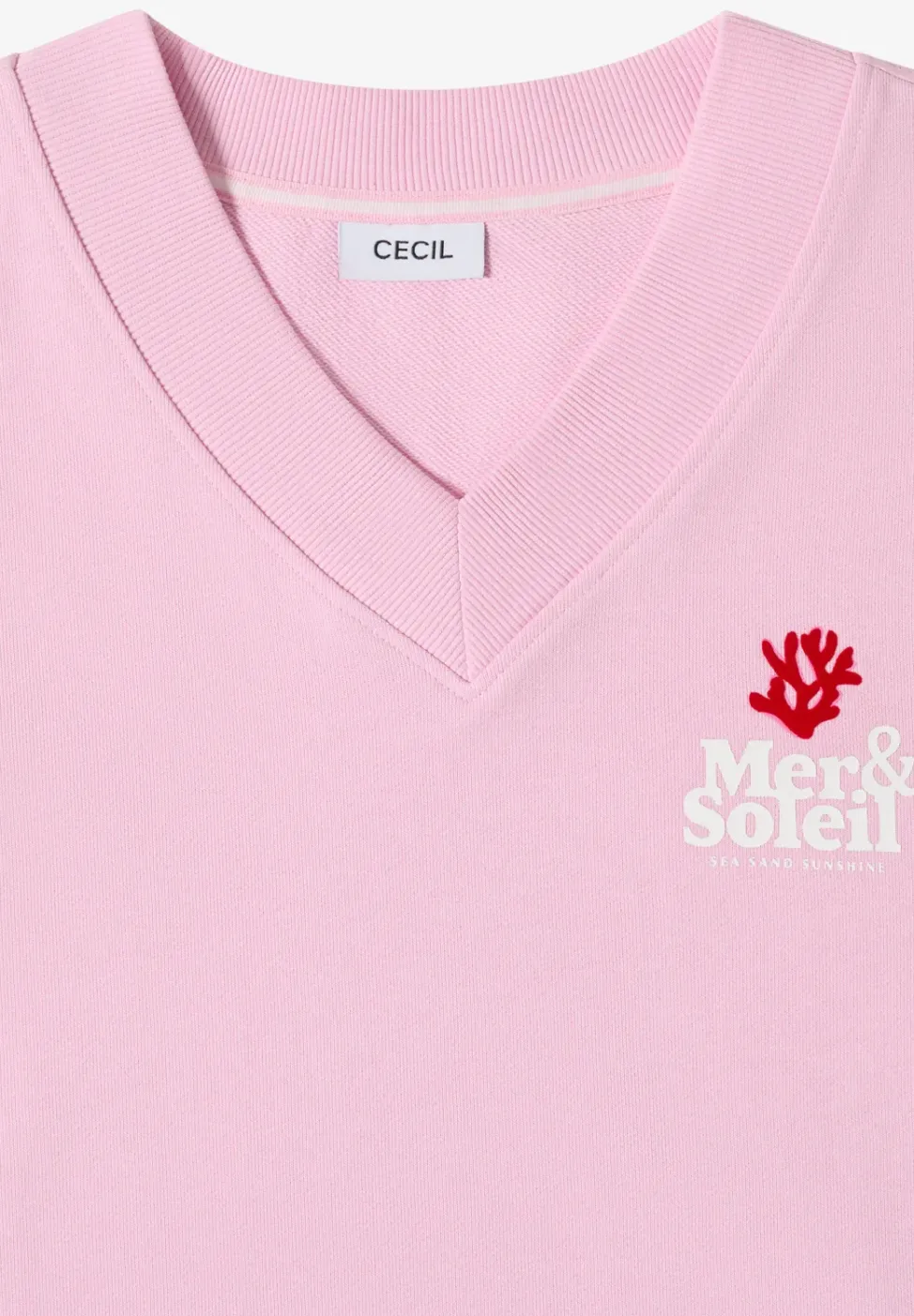 Sweat-shirt à manches courtes imprimé au dos