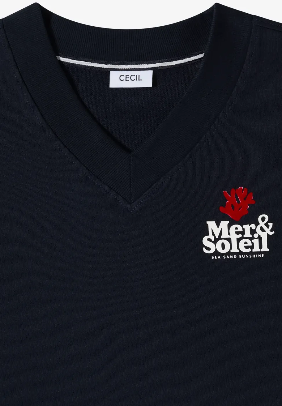 Sweat-shirt à manches courtes imprimé au dos