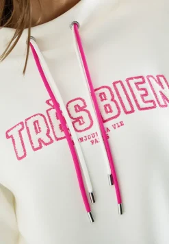 Sweat-shirt à manches longues avec wording artwork