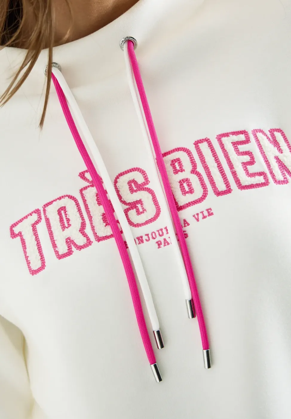 Sweat-shirt à manches longues avec wording artwork