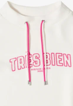 Sweat-shirt à manches longues avec wording artwork