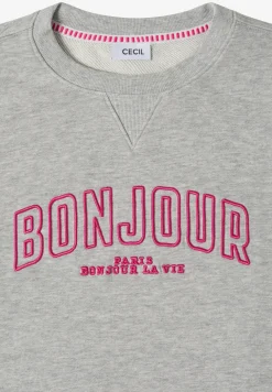 Sweat-shirt à manches longues avec broderie