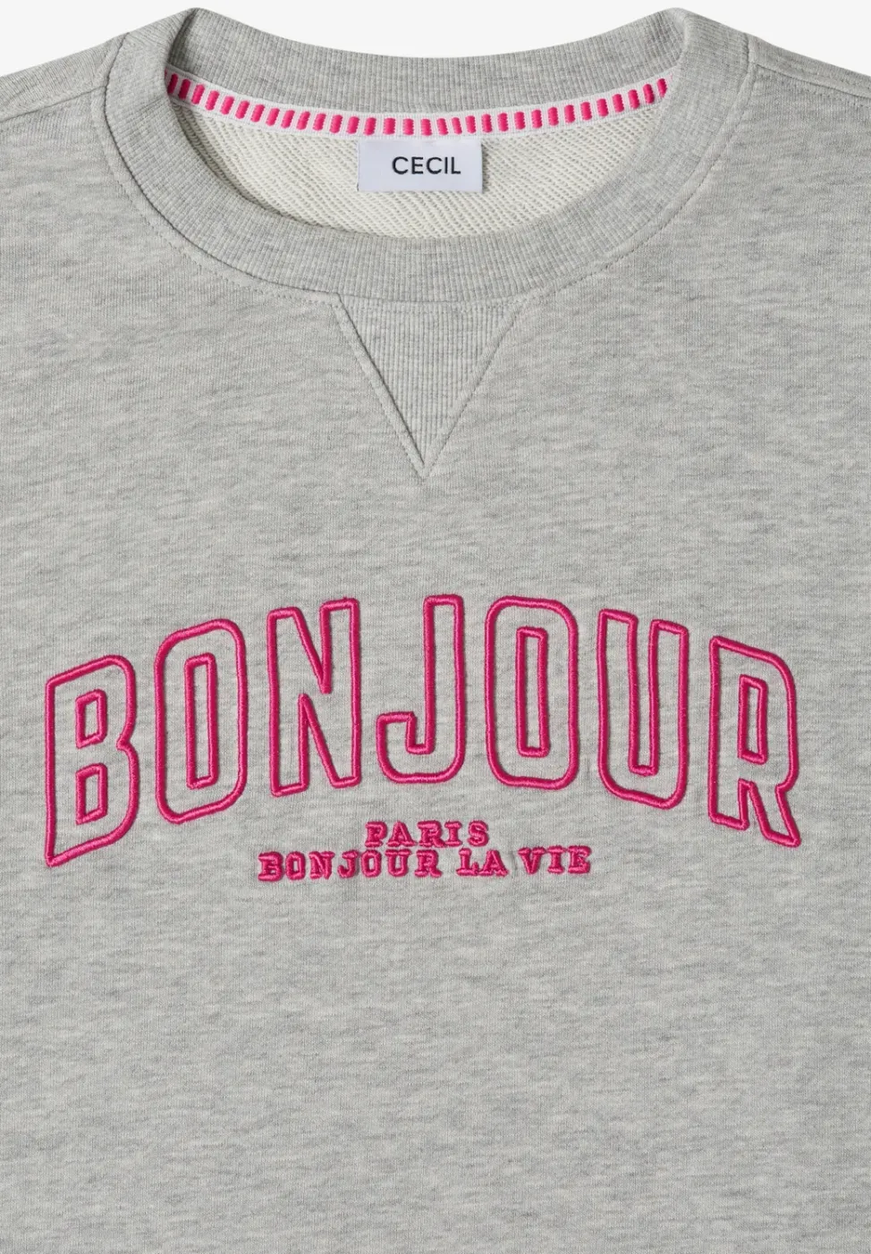 Sweat-shirt à manches longues avec broderie