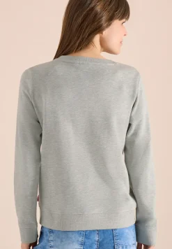 Sweat-shirt à manches longues avec broderie