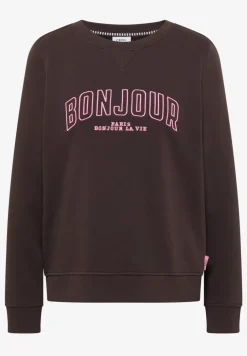Sweat-shirt à manches longues avec broderie