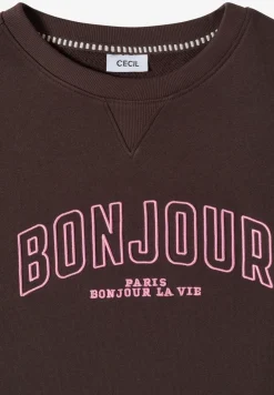 Sweat-shirt à manches longues avec broderie