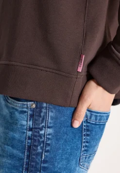 Sweat-shirt à manches longues avec broderie