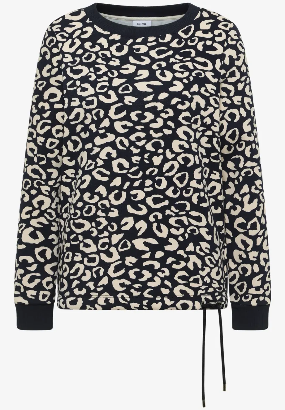 Sweat-shirt à motif léopard