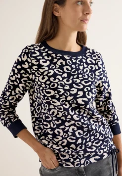 Sweat-shirt à motif léopard