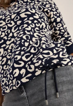 Sweat-shirt à motif léopard