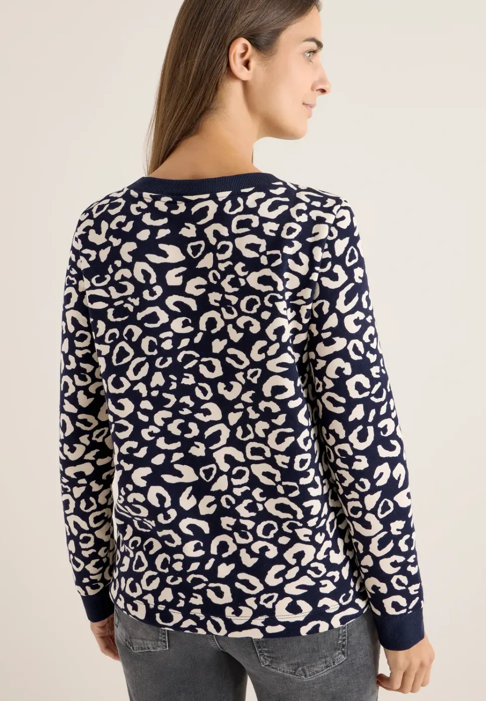 Sweat-shirt à motif léopard