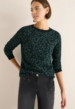 Sweat-shirt à motif léopard