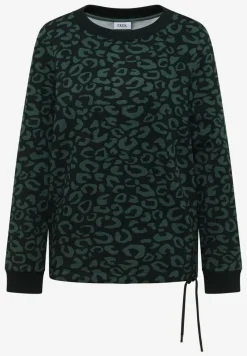 Sweat-shirt à motif léopard