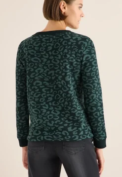 Sweat-shirt à motif léopard