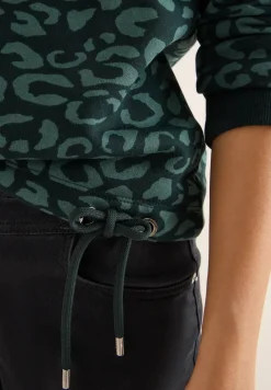 Sweat-shirt à motif léopard