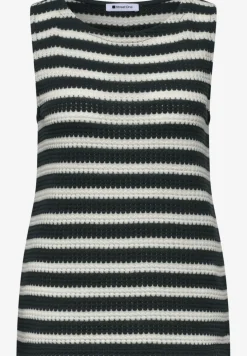 Top à rayures au look tricot