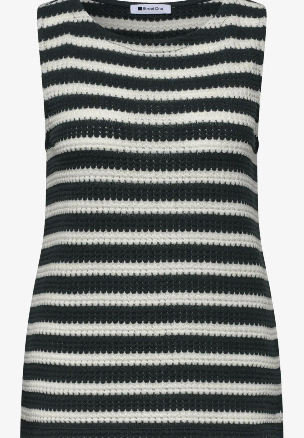 Top à rayures au look tricot