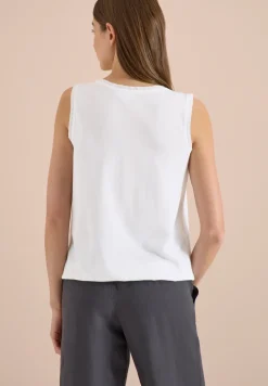 Top avec col en V et bande crocheté
