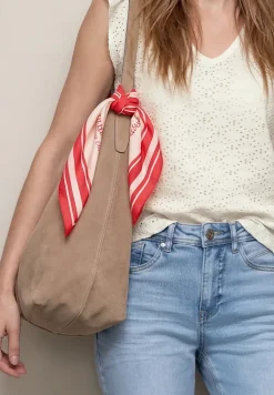 Top avec col en V et dentelle ajourée