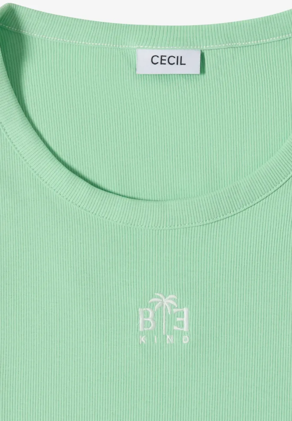 Top avec col rond et détail d'embroiderie