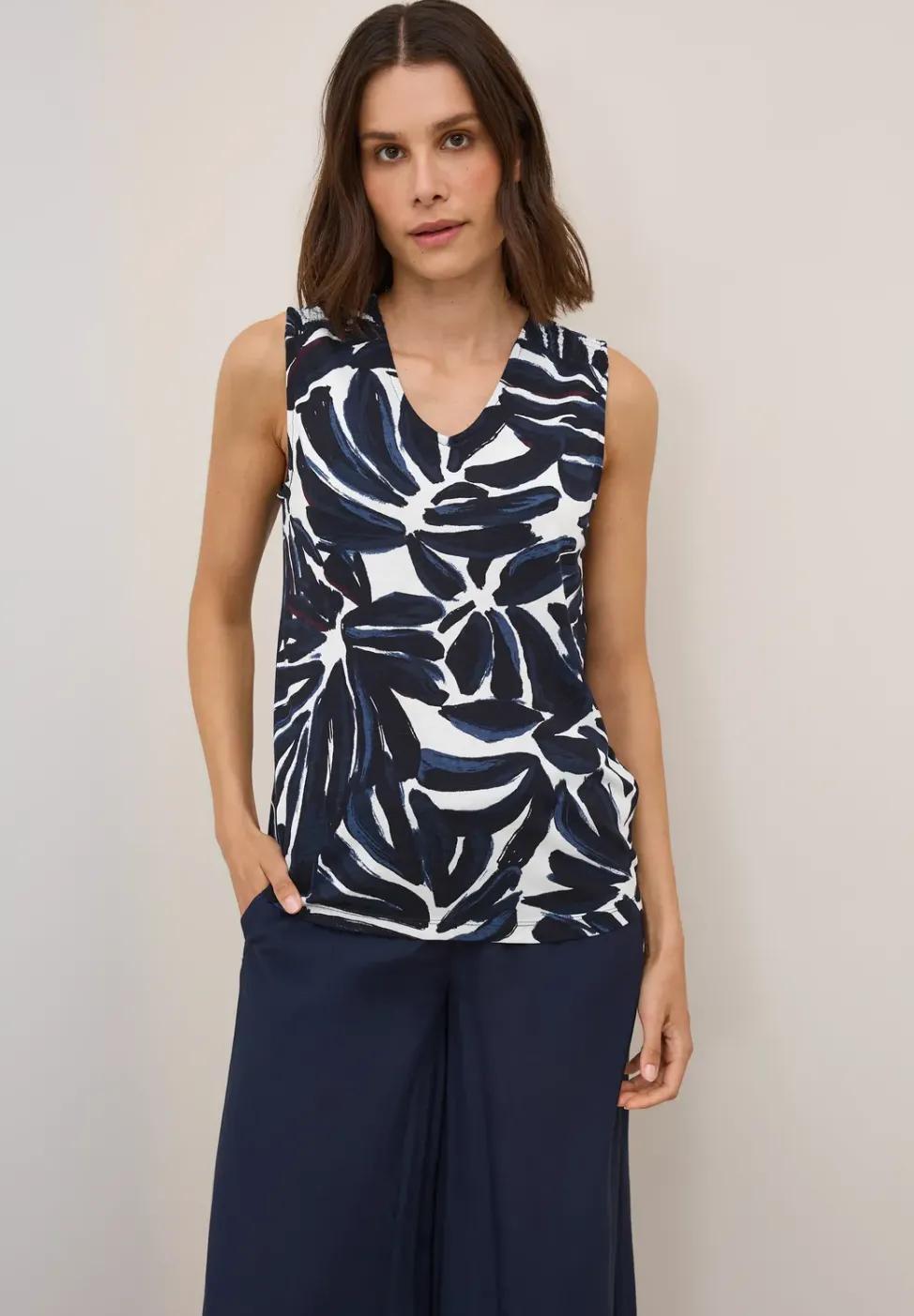 Top avec détails smocks