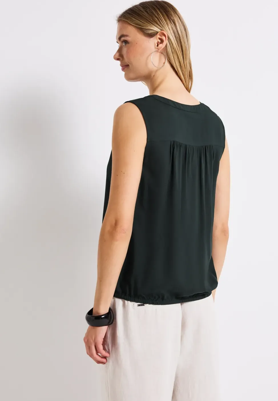 Top chemisier en couleur unie