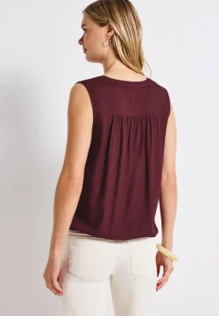 Top chemisier en couleur unie