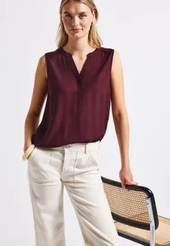 Top chemisier en couleur unie