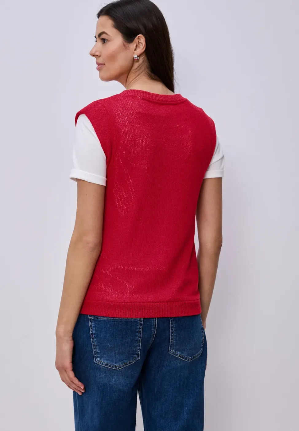 Top dropped shoulder au look tricoté
