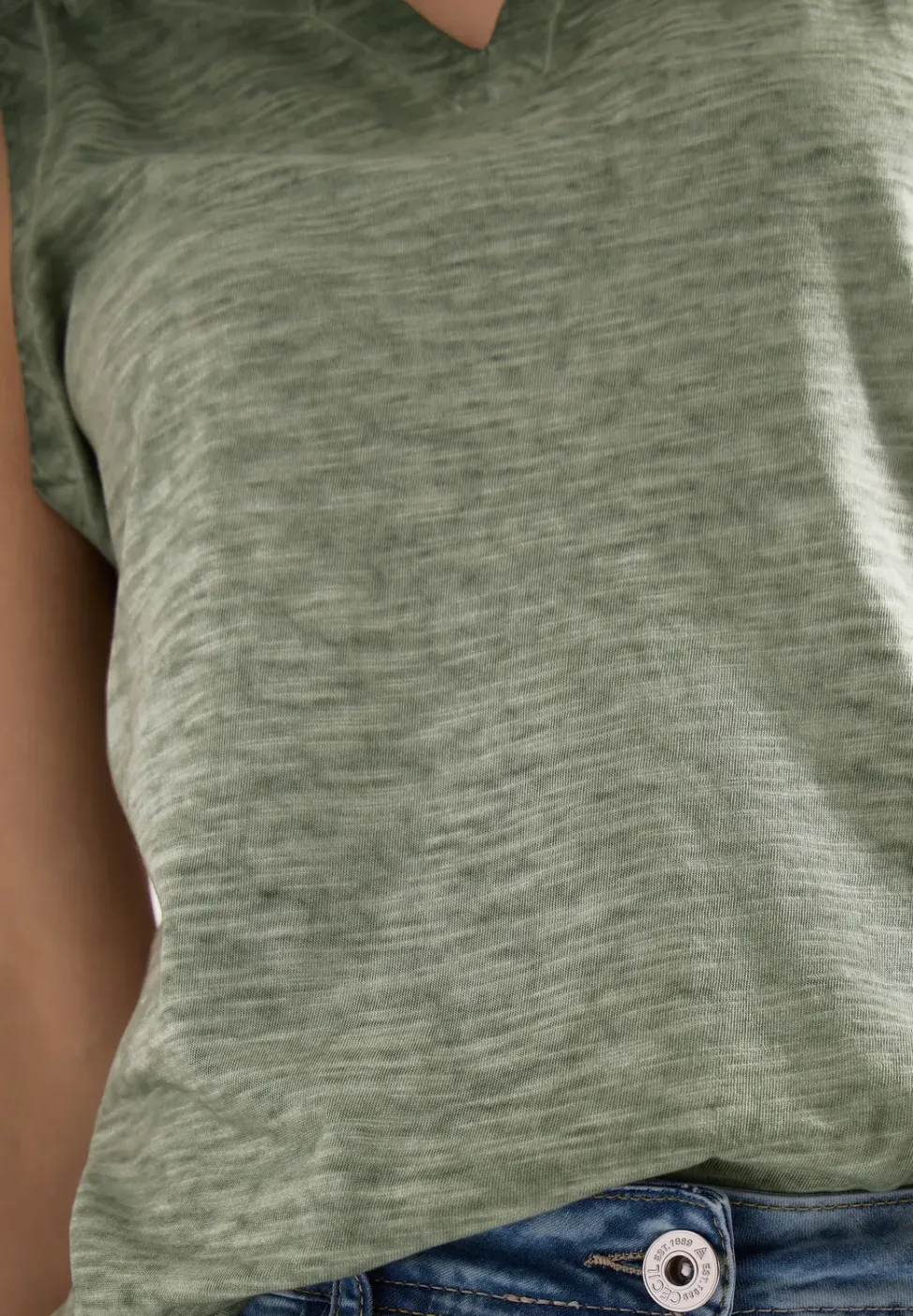 Top en jersey au look garment dye