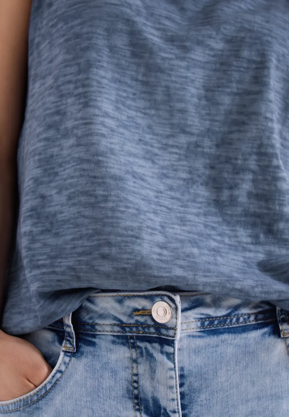 Top en jersey au look garment dye