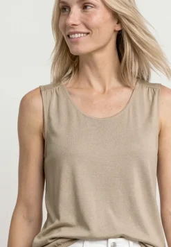 Top en jersey avec ourlet élastique