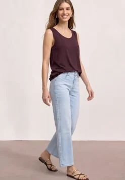 Top en jersey avec ourlet élastique
