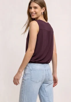 Top en jersey avec ourlet élastique