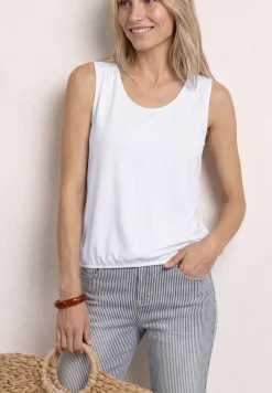 Top en jersey avec ourlet élastique