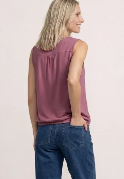 Top en jersey avec ourlet élastique
