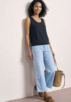 Top en jersey avec ourlet élastique