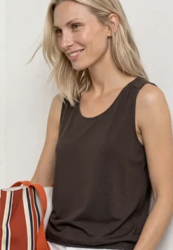 Top en jersey avec ourlet élastique