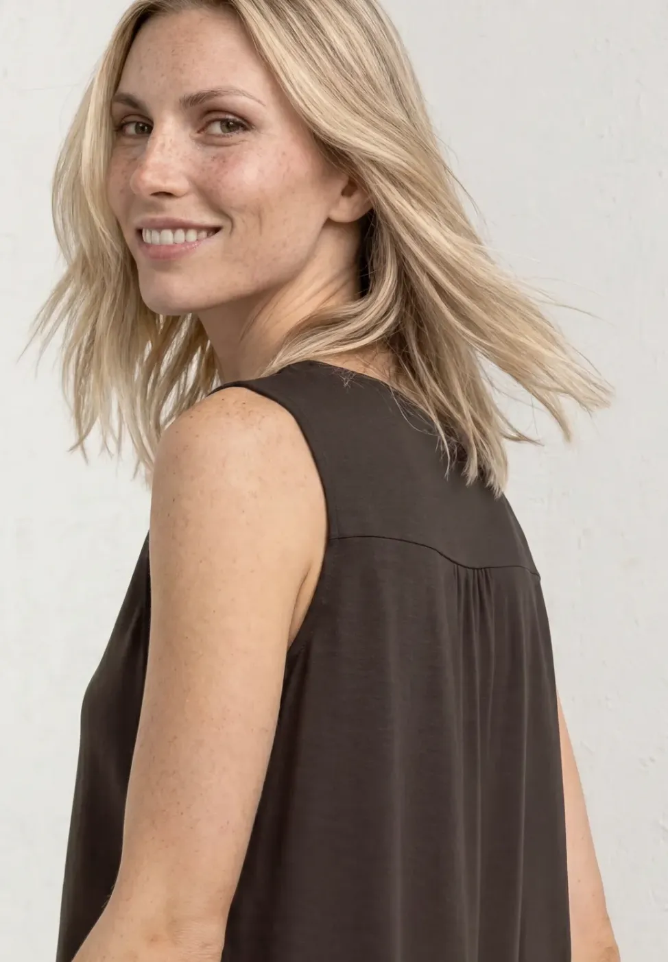 Top en jersey avec ourlet élastique